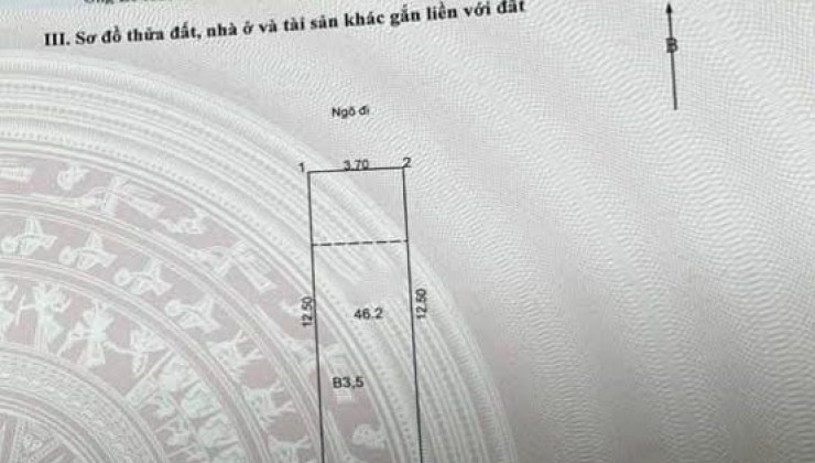 40M RA MẶT PHỐ HÀO NAM - ĐỐNG ĐA - MẶT NGÕ THÔNG - 46M2 - 5 TẦNG - THỬA VUÔNG A4 - 09 PHÒNG CHO THUÊ - 30TR/THÁNG - NHỈNH 7 TỶ